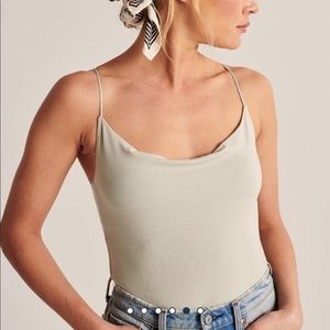 Abercrombie Drapey Cowl Neck Bodysuit